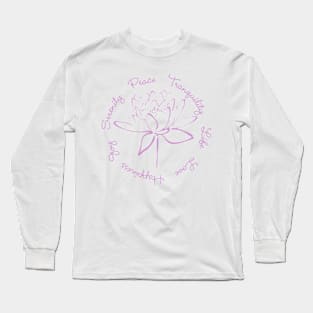 Lavender Lotus Serenity Long Sleeve T-Shirt